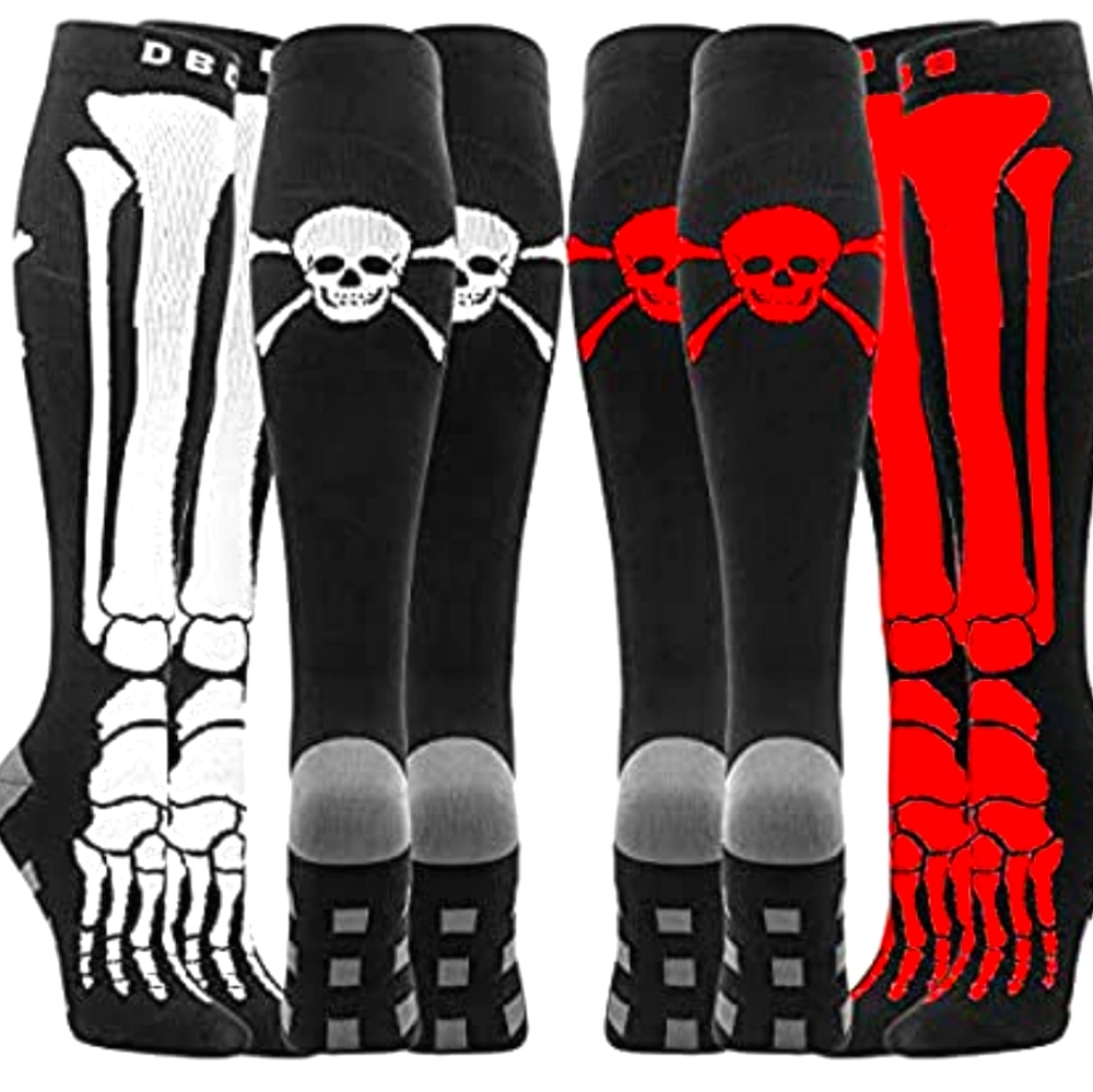 SEXY Skull Bone Knee High Compression Stockings